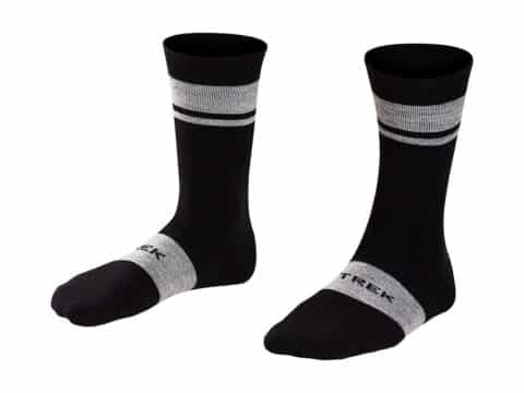 Trek Race Crew Cushioned Merino Wool Cycling Sock - Black (2)